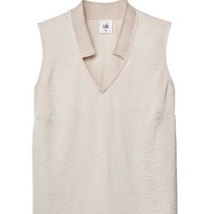 Cabi Snapshot Top #4177 SMALL, ivory blouse v-neck blouse, Cabi Fall 2021